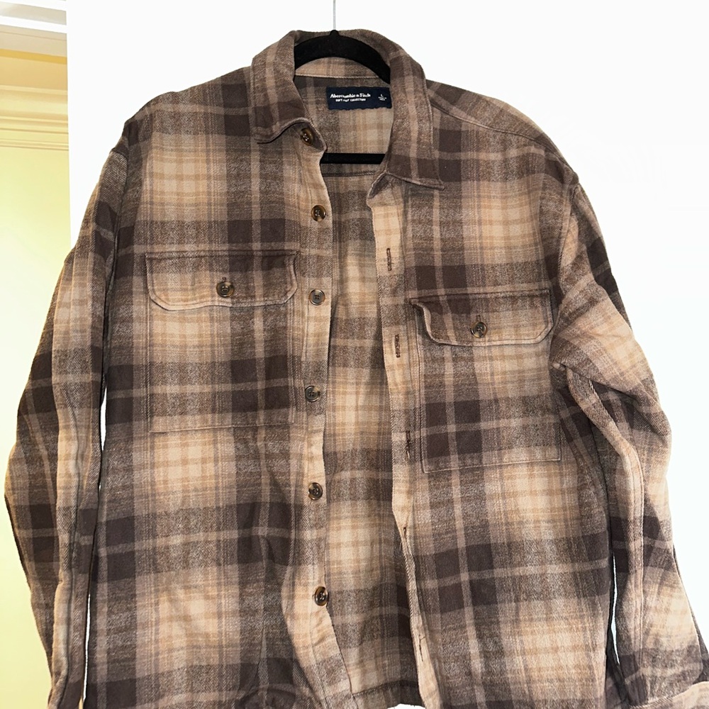 Abercrombie & Fitch Brown Casual Button Down Shirt / Flannel